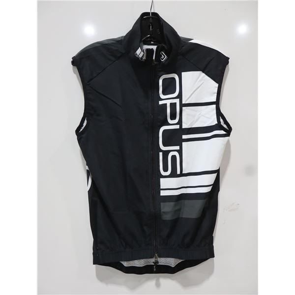 VESTE SANS MANCHES COUPE-VENT OPUS, NOIR/BLANC/GRIS (TAILLE M)