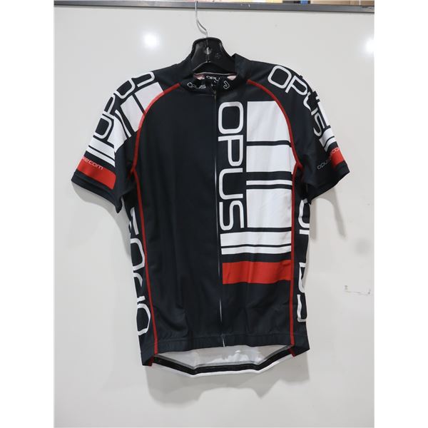 MAILLOT À MANCHES COURTES OPUS, NOIR/BLANC/ROUGE (TAILLE L)