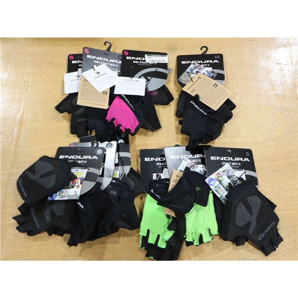 LOT DE 10 PAIRES DE GANTS DE VÉLO ENDURA ASSORTIS