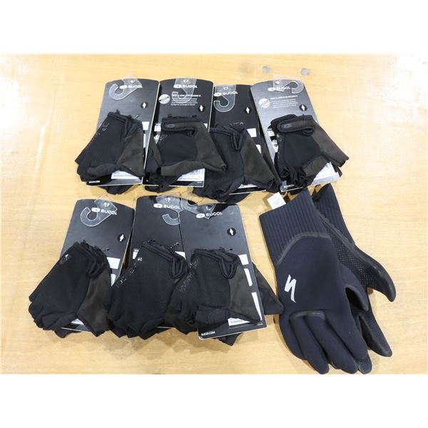 LOT DE 8 PAIRES DE GANTS DE VÉLO SUGOI ASSORTIS