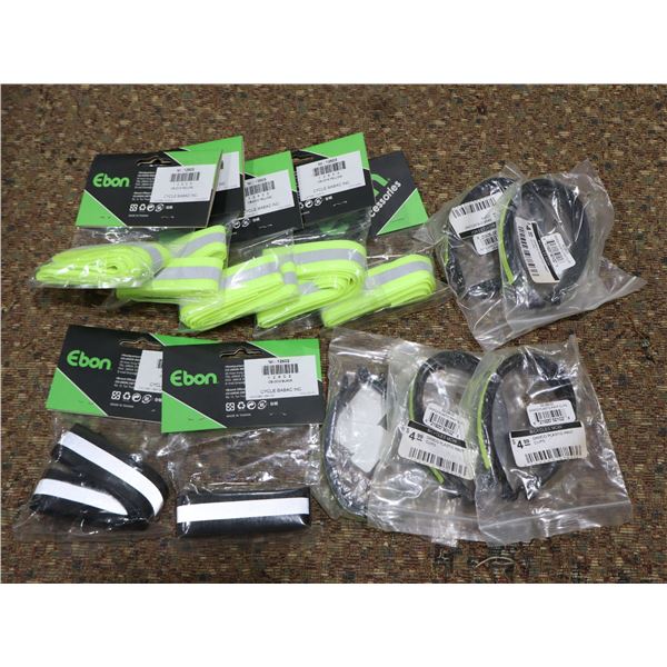 LOT DE 11 BANDES RÉFLÉCHISSANTES ASSORTIES POUR BRAS ET CHEVILLES
