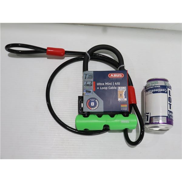 CADENAS DE VÉLO ABUS ULTRA MINI 410 AVEC CÂBLE À BOUCLE