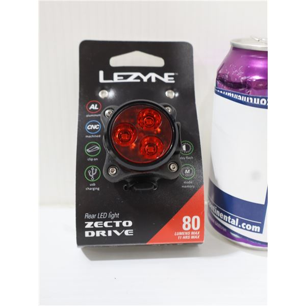 FEU ARRIÈRE LEZYNE ZECTO DRIVE 80 LUMENS