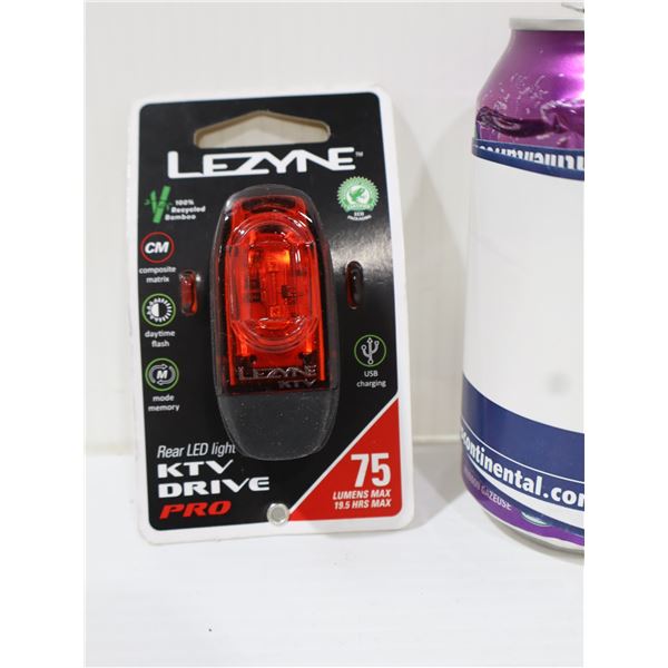 FEU ARRIÈRE LEZYNE KTV DRIVE 75 LUMENS