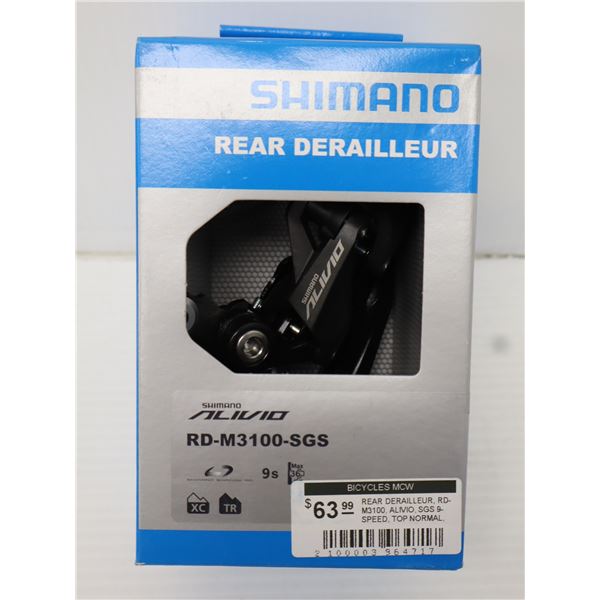DÉRAILLEUR ARRIÈRE SHIMANO ALIVIO 9 VITESSES #RD-M3100-SGS