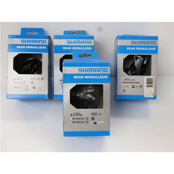 LOT DE 4 DÉRAILLEURS ARRIÈRE SHIMANO ASSORTIS