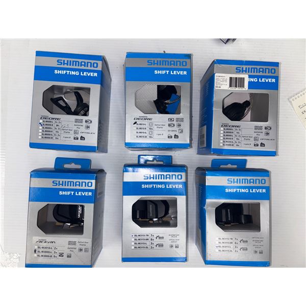 LOT DE 6 MANETTES SHIMANO ASSORTIES