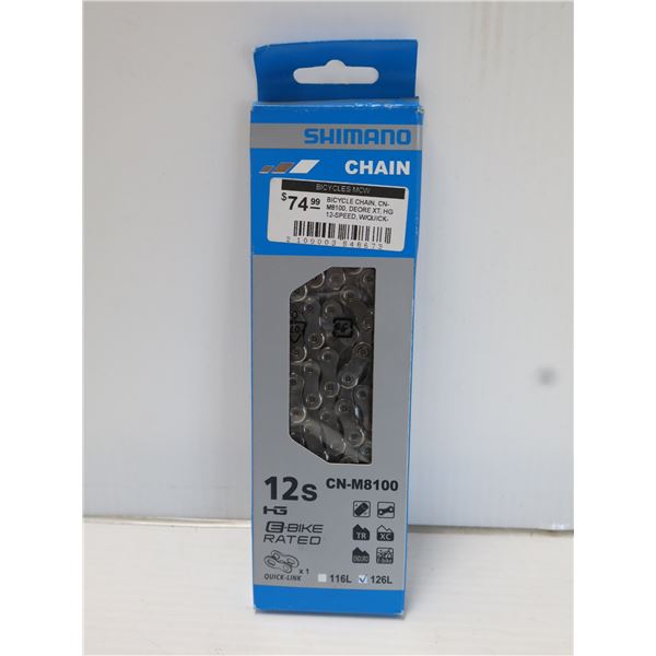 CHAÎNE SHIMANO 12 VITESSES 126 MAILLONS #CN-M8100