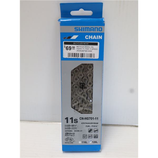 CHAÎNE SHIMANO 11 VITESSES 126 MAILLONS #CN-HG701-11