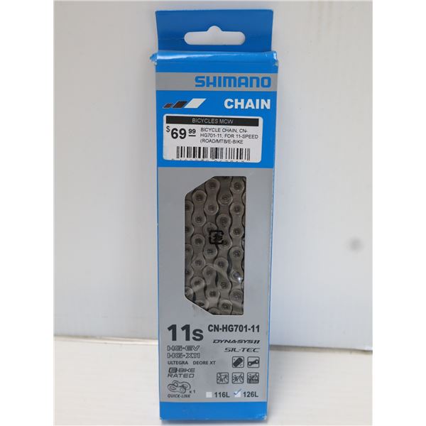 CHAÎNE SHIMANO 11 VITESSES 126 MAILLONS #CN-HG701-11