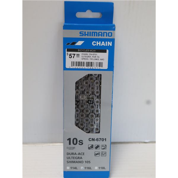 CHAÎNE SHIMANO 10 VITESSES 116 MAILLONS #CN-6701