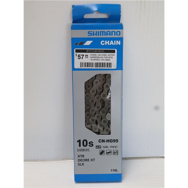 CHAÎNE SHIMANO 10 VITESSES 116 MAILLONS #CN-HG95