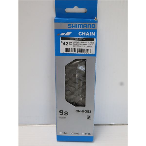 CHAÎNE SHIMANO 9 VITESSES 116 MAILLONS #CN-HG53