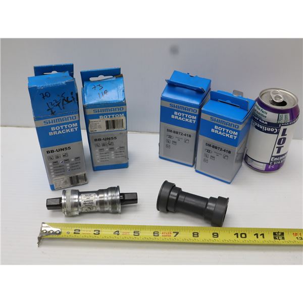 LOT DE 5 BOÎTIERS DE PÉDALIER SHIMANO ASSORTIS