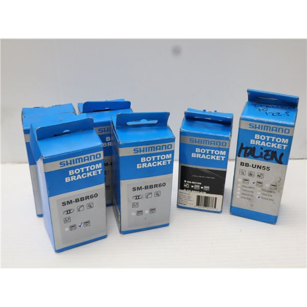 LOT DE 6 BOÎTIERS DE PÉDALIER SHIMANO ASSORTIS