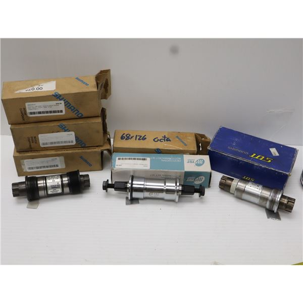 LOT DE 6 BOÎTIERS DE PÉDALIER SHIMANO ASSORTIS