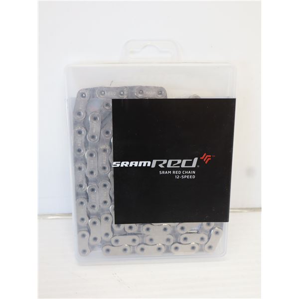 CHAÎNE SRAM RED 12 VITESSES 114 MAILLONS, CHROMÉE
