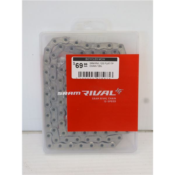 CHAÎNE SRAM RIVAL FLAT TOP 12 VITESSES 120 MAILLONS #PC RED23