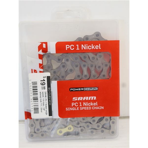 CHAÎNE SRAM SIMPLE VITESSE 114 MAILLONS #PC 1 NICKEL