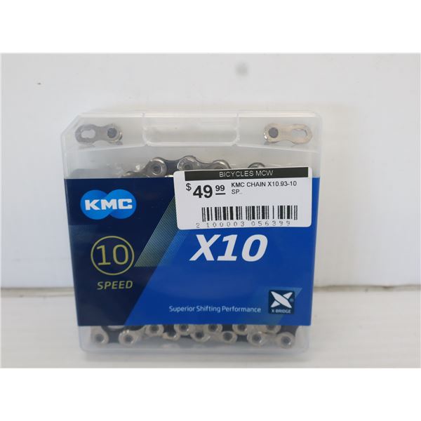 CHAÎNE KMC X10 10 VITESSES 116 MAILLONS