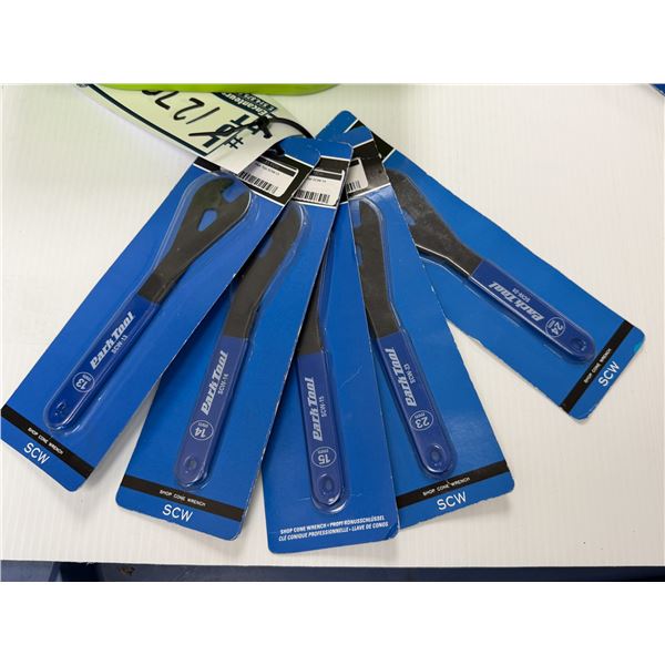 LOT DE 5 CLÉS À CÔNES PARK TOOL ASSORTIES (13, 14, 15, 23 ET 24 MM)