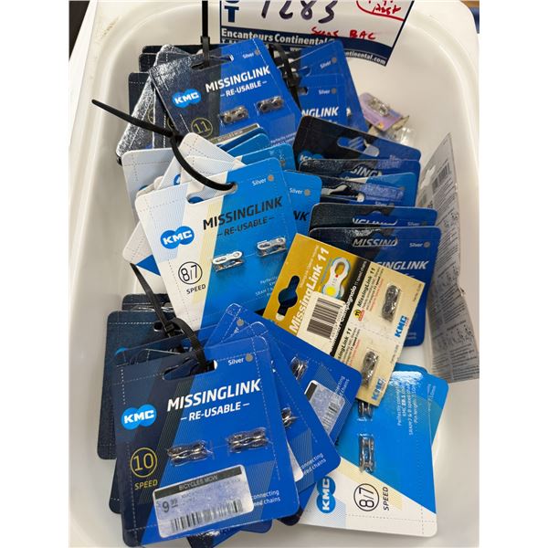 LOT DE 45+ ATTACHES RAPIDES KMC RÉUTILISABLES ASSORTIES (BAC NON INCLUS)