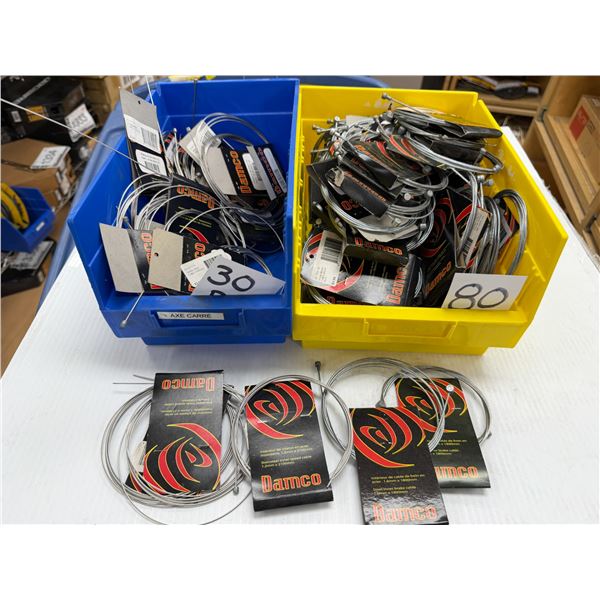 LOT DE 110 CÂBLES DAMCO ASSORTIS (BACS NON INCLUS)
