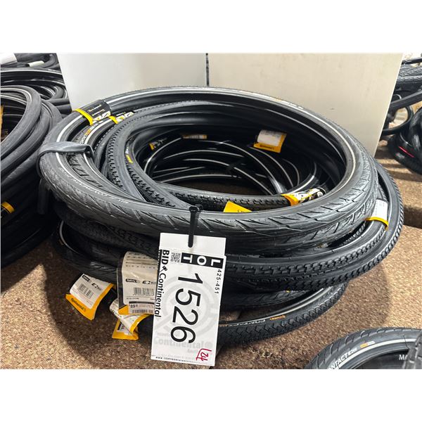 LOT DE 24 PNEUS CONTINENTAL RIDE TOUR EXTRA / CONTACT PLUS FORMATS ASSORTIS