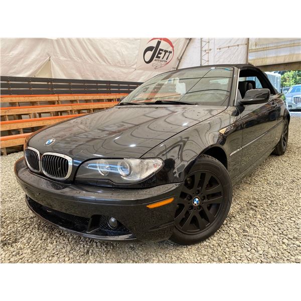 PARKSVILLE - 2005 BMW 325CI BLACK 92026 KMS - PL37363