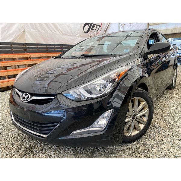 PARKSVILLE - 2016 HYUNDAI ELANTRA BLACK 208784 KMS - J478976