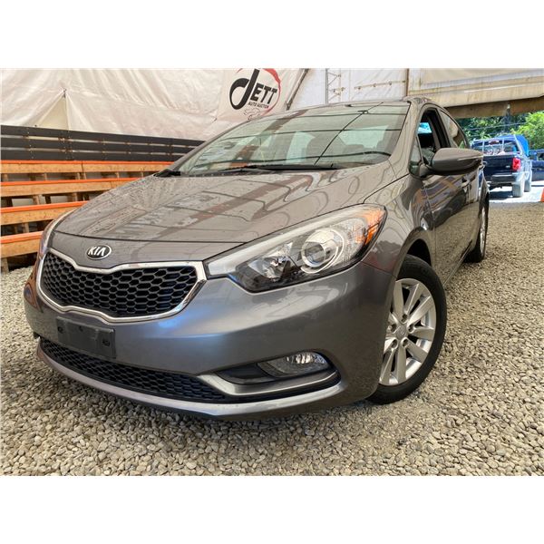 PARKSVILLE - 2015 KIA FORTE GRAY 92840 KMS - B376805