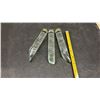 Image 2 : 40 + Clear Glass Chandelier Prisms with Brass Caps and Etched Swirl Pattern, 7" Long