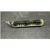 Image 3 : 40 + Clear Glass Chandelier Prisms with Brass Caps and Etched Swirl Pattern, 7" Long