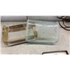 Image 4 : Bronze Dog Pen Tray, Vintage Desk Clock, Glass Inkwell, Marble Paperweights, and More
