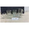 Image 1 : Vintage A&W Root Beer Glass Mugs in Assorted Sizes, Set of Seven