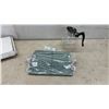 Image 1 : Seagull Pewter Green Marble Serving Board with Floral Handles and Glass Coffee Carafe