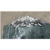 Image 3 : Seagull Pewter Green Marble Serving Board with Floral Handles and Glass Coffee Carafe