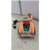 Image 3 : Barbie AM/FM Digital Alarm Clock Radio Orange Convertible Car with Figure