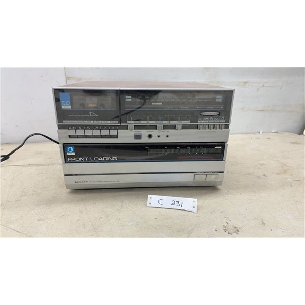 Lloyd's R849 AM/FM Stereo Receiver System with Cassette Player and Front-Loading Turntable