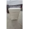 Image 1 : White Painted Four-Drawer Chest with Rounded Corners 41 x 25 x 15"