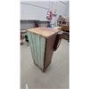 Image 4 : Vintage Wooden Tobacco Display Cabinet with Glass Front and Slatted Shelves 52 x 21 x 21"