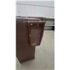 Image 5 : Vintage Wooden Tobacco Display Cabinet with Glass Front and Slatted Shelves 52 x 21 x 21"