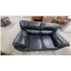 Image 7 : Black Leather-Look Three-Seat Sofa Set with Rolled Arms 82" Wide and 2 Seater Love Seat 50"