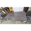 Image 2 : Seven-Piece Counter-Height Dining Set with Gray Wood-Grain Table and Tufted Chairs 29 x 71 x 36"