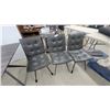Image 4 : Seven-Piece Counter-Height Dining Set with Gray Wood-Grain Table and Tufted Chairs 29 x 71 x 36"