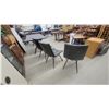 Image 6 : Seven-Piece Counter-Height Dining Set with Gray Wood-Grain Table and Tufted Chairs 29 x 71 x 36"