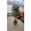 Image 1 : Artificial Ficus Tree with Ivy in Decorative Brown Planter 7' Tall