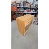 Image 2 : Light Wood Display Cabinet with Glass Doors and Side Panels 39 x 16 x 36"