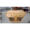 Image 3 : Light Wood Display Cabinet with Glass Doors and Side Panels 39 x 16 x 36"