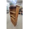 Image 3 : Rustic Pine Bookcase with Arched Crown and Lower Cabinet Doors 74 x 33 x 12"